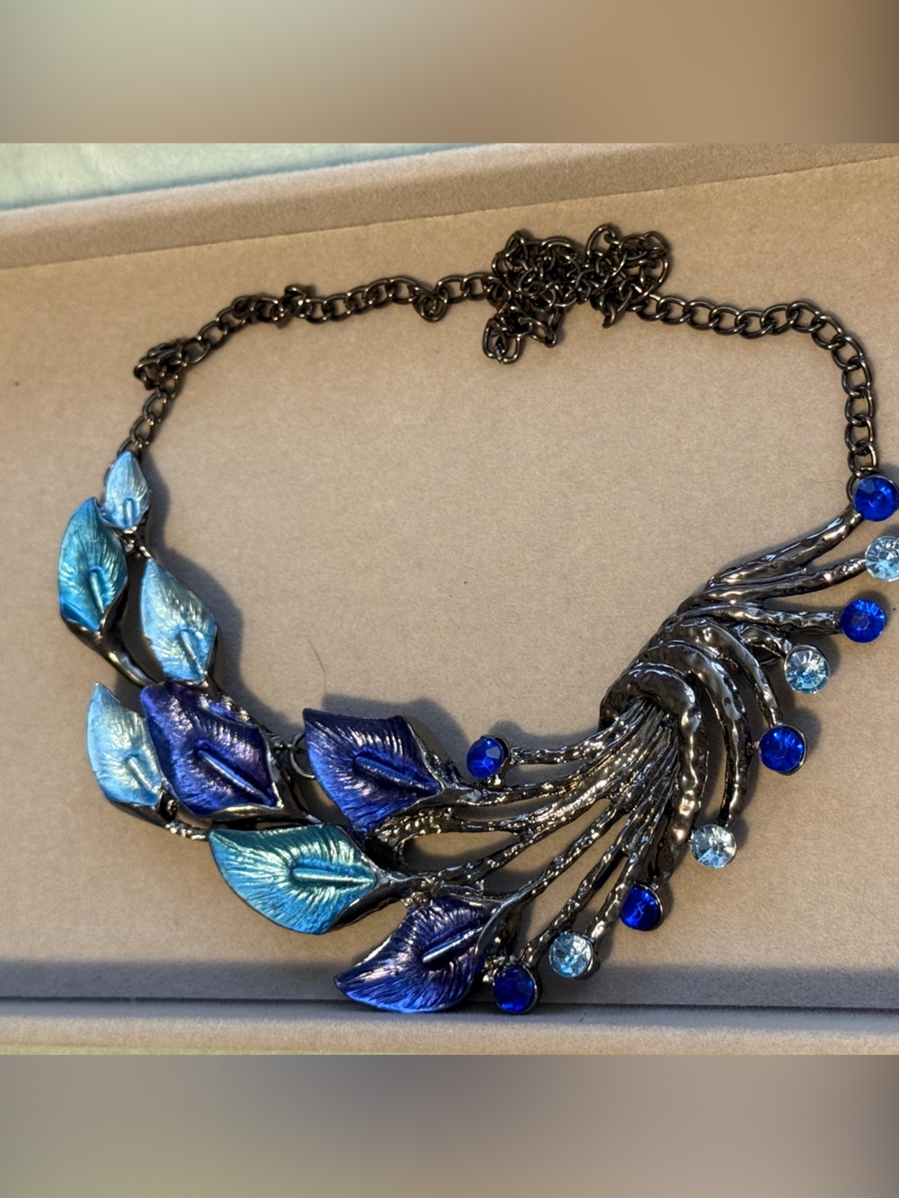 Blue Leaf Statement Necklace - Unbranded Women's Jewelry